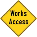 Entry to works area (Yellow)