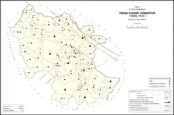 Map showing Ashrafpur (#012) in Singhpur CD block