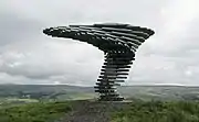 The Singing Ringing Tree overlooking Burnley.