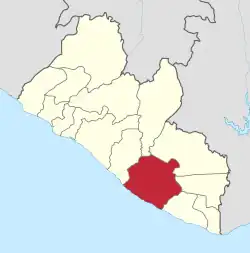 Location in Liberia