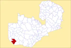 District location in Zambia