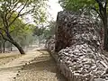 Fort wall ruins in the park