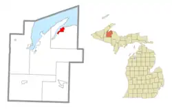 Location within Baraga County