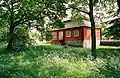 The west wing of Skogaholm Manor in early summer.  It contains a library, china pantry and five guest rooms.