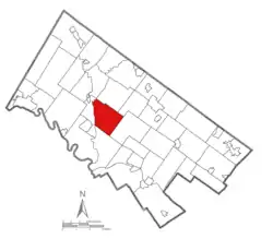 Location of Skippack in Montgomery County Pennsylvania