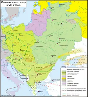 Slavs in Vojvodina in the 7th–8th century.