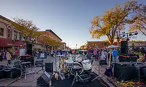 Street fair, looking west