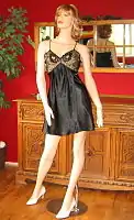 Black slip nightgown