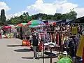 Market stalls in the Kamenec recreational area