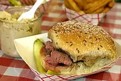 A beef on weck sandwich.