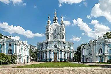 Smolny Convent, Saint Petersburg, by Francesco Bartolomeo Rastrelli, 1748