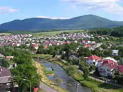 View of Snina with Vihorlat Mountains in the background