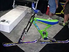 A Lenz Sport Ski Bike with which the user may or may not use foot skis