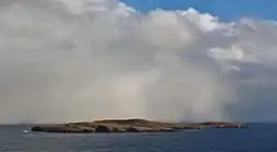 A snow shower over Mousa