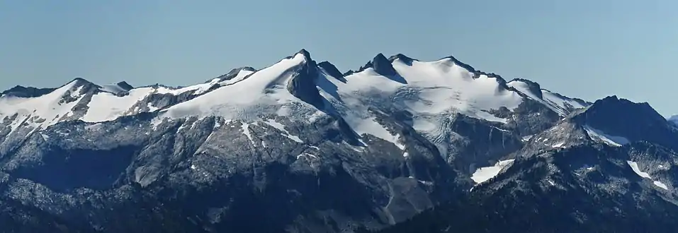 Snowking Mountain seen from Hidden Lake Peak