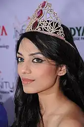 Sobhita Dhulipala, wearing a tiara