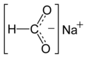 Structural formula of sodium formate