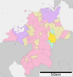 Location of Soeda in Fukuoka Prefecture