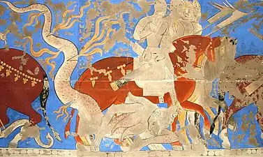 Mural from Penjikent, 5th-8th century