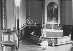 Interior, altar, and pulpit