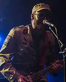 Cornelius Jakhelln during Solefald's performance at Ragnarök Festival 2013.