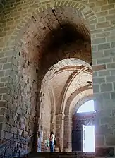 Porch under the west tower