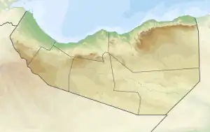 Map showing the location of Daallo Mountain/ Daalloarab Mountain