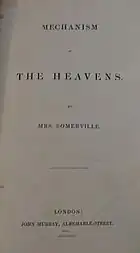 Title page to Mechanism of the Heavens (1831)