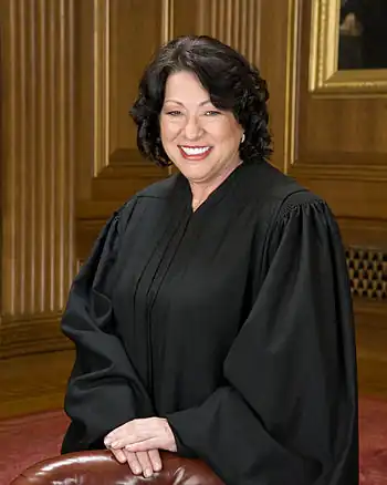 Official portrait of Sonia Sotomayor in 2009