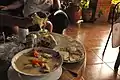 Image 1Some Nicaraguan cuisine: seafood soup, bread and beer