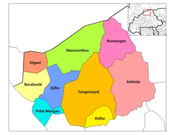 Djibo Department location in the province