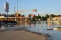 Shortly after water overtopped levees in Minot.  Also, dikes protecting infrastructure.