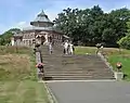 Flight of steps up to Boer War memorial and Pavilion