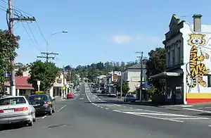 South Road, Caversham, looking west towards the start of the Caversham Valley