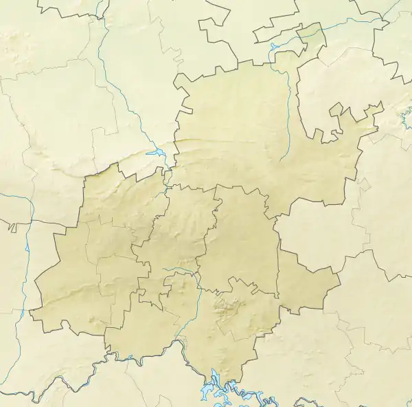 Map showing the location of Plovers Lake Fossil Site, Cradle of Humankind