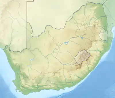 Map showing the location of Mabalingwe Nature Reserve