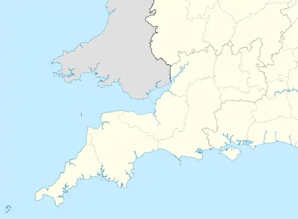 Cornwall/Devon League is located in Rugby union in South West England