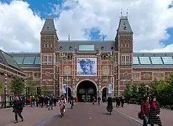 Façade of the Rijksmuseum as seen from the Museum Square