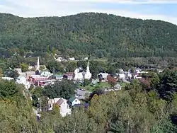 Village of South Royalton from Interstate 89