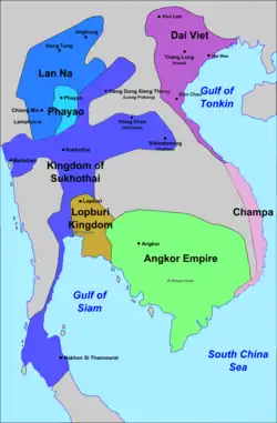 Image 32The mainland of Southeast Asia at the end of the 13th century (from History of Cambodia)