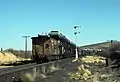 A Southern Pacific train passing through the site of Pantano in 1974.