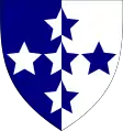 Southern Command Royal Corps of Signals (Vertical Blue/white halves with white stars)