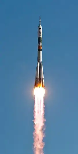 Soyuz TMA-18 launch from the Baikonur Cosmodrome.