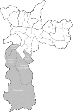 Location of the South Zone in São Paulo