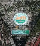 Plaque at Spa Road railway station commemorating the station and the London & Greenwich Railway