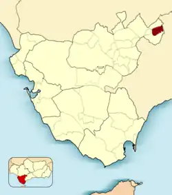 Municipal location in the Province of Cádiz