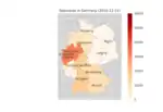 Spaniards in germany per bundesland in 2010