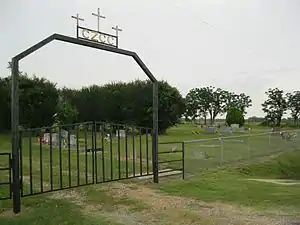 Camp Zion Church Cemetery is on FM 1161 northwest of Spanish Camp.