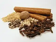 Variety of spices used