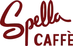 Graphic with the stylized text "Spella Caffè"